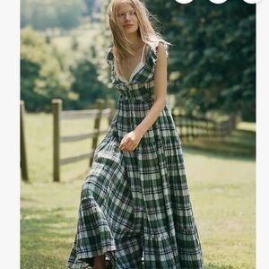 Pilcro Green Purple Plaid Button-Front Top